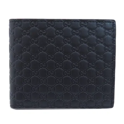 Pre-owned Gucci Black Leather Wallet (bi-fold) ()