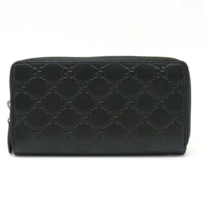 Pre-owned Gucci Black Leather Wallet (bi-fold) ()
