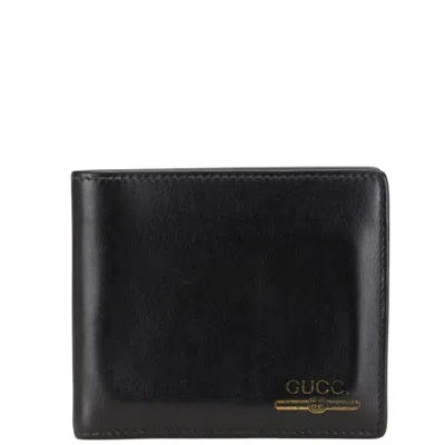 Pre-owned Gucci Black Leather Wallet (bi-fold) ()