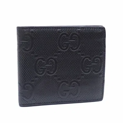 Pre-owned Gucci Black Leather Wallet (bi-fold) ()