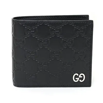 Pre-owned Gucci Black Leather Wallet (bi-fold) ()