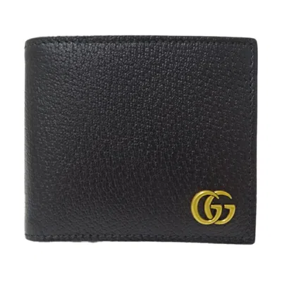 Pre-owned Gucci Black Leather Wallet (bi-fold) ()