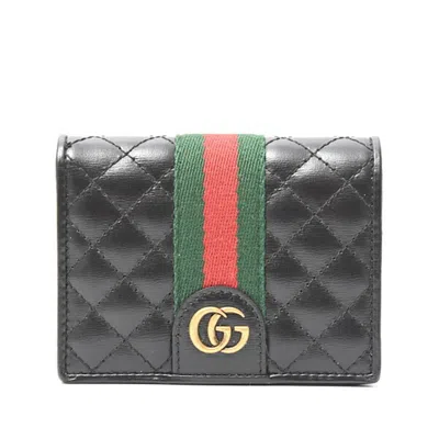 Pre-owned Gucci Black Leather Wallet (bi-fold) ()