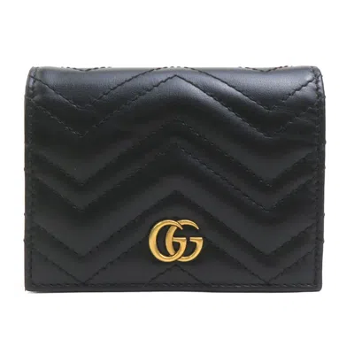 Pre-owned Gucci Black Leather Wallet (bi-fold) ()