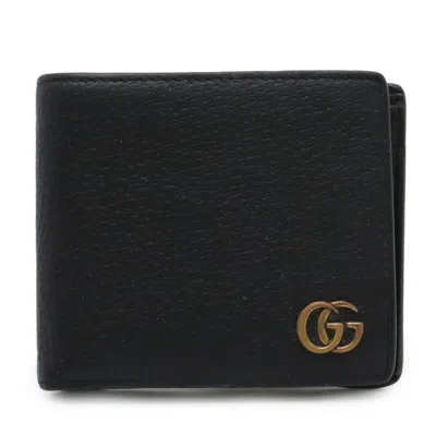 Pre-owned Gucci Black Leather Wallet (bi-fold) ()