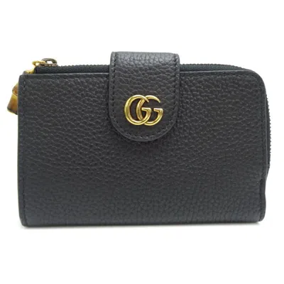 Pre-owned Gucci Black Leather Wallet (bi-fold) ()
