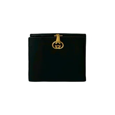 Pre-owned Gucci Black Leather Wallet (bi-fold) ()
