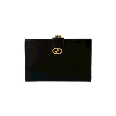 Pre-owned Gucci Black Leather Wallet (bi-fold) ()
