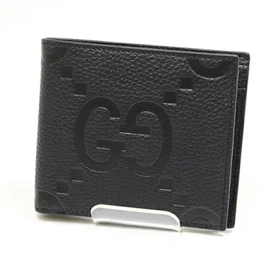 Pre-owned Gucci Black Leather Wallet (bi-fold) ()