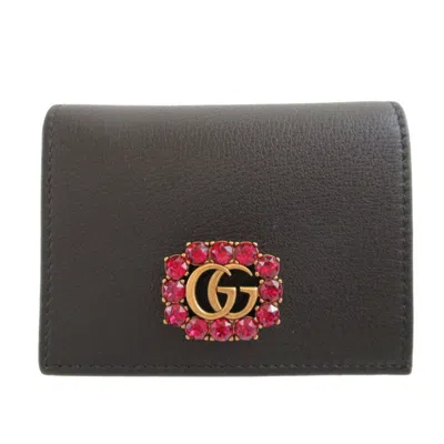 Pre-owned Gucci Black Leather Wallet (bi-fold) ()