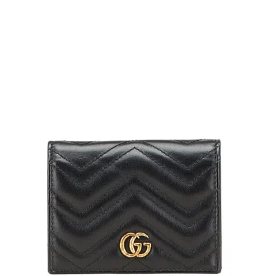 Pre-owned Gucci Black Leather Wallet (bi-fold) ()
