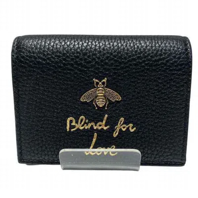 Pre-owned Gucci Black Leather Wallet (bi-fold) ()