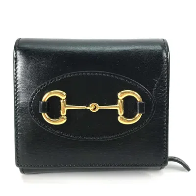Pre-owned Gucci Black Leather Wallet (bi-fold) ()