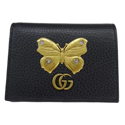 Pre-owned Gucci Black Leather Wallet (bi-fold) ()