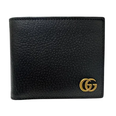 Pre-owned Gucci Black Leather Wallet (bi-fold) ()