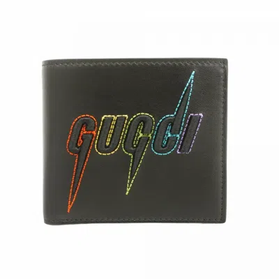 Pre-owned Gucci Black Leather Wallet (bi-fold) ()
