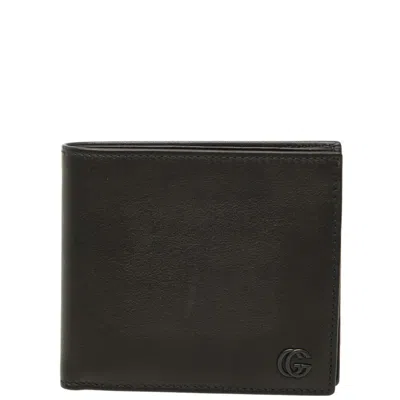 Pre-owned Gucci Black Leather Wallet (bi-fold) ()