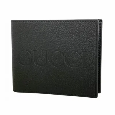 Pre-owned Gucci Black Leather Wallet (bi-fold) ()