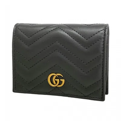 Pre-owned Gucci Black Leather Wallet (bi-fold) ()