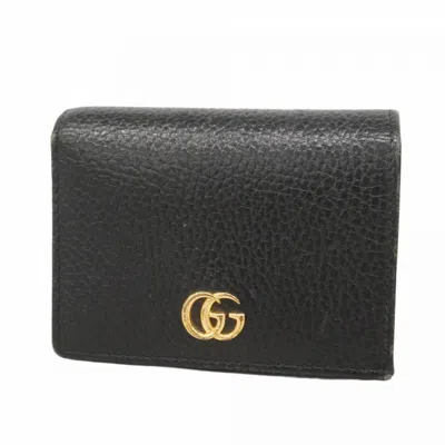 Pre-owned Gucci Black Leather Wallet (bi-fold) ()
