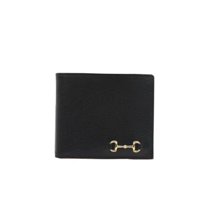 Pre-owned Gucci Black Leather Wallet (bi-fold) ()
