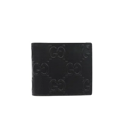 Pre-owned Gucci Black Leather Wallet (bi-fold) ()