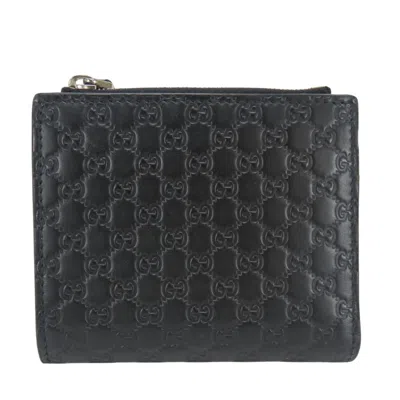 Pre-owned Gucci Black Leather Wallet (bi-fold) ()