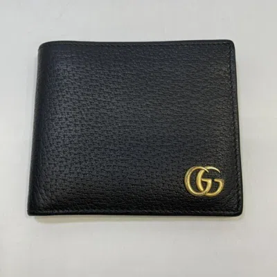 Pre-owned Gucci Black Leather Wallet (bi-fold) ()