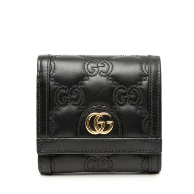 Pre-owned Gucci Black Leather Wallet (bi-fold) ()