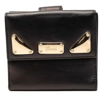 Pre-owned Gucci Black Leather Wallet (bi-fold) ()