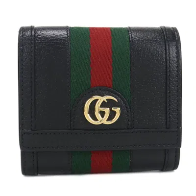 Pre-owned Gucci Black Leather Wallet (bi-fold) ()
