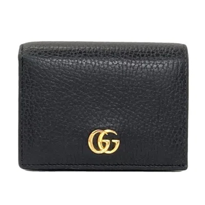 Pre-owned Gucci Black Leather Wallet (bi-fold) ()