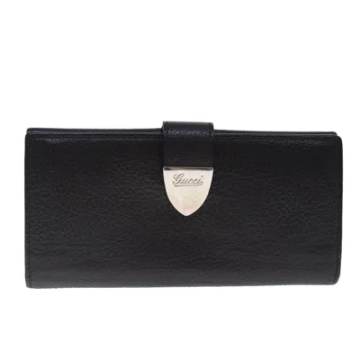 Pre-owned Gucci Black Leather Wallet  ()