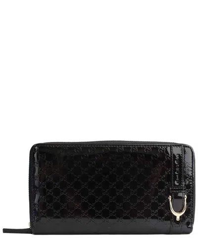 Pre-owned Gucci Black Leather Zippy Wallet (authentic Pre-loved)