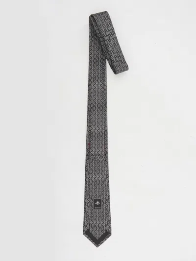 Gucci Black Light Grey Silk Ties