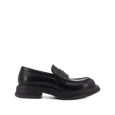 Gucci Black Leather Loafer With Logo