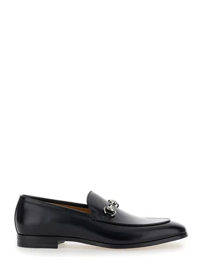 Gucci Black Loafers With Horsebit In Leather Man