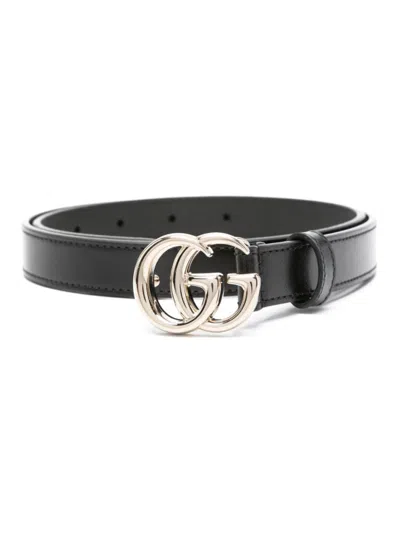 GUCCI WOMEN BLACK GG BUCKLE BELT, 34 LUXURY BELTS FOR WOMEN DARVEYS