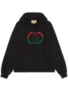 Gucci Interlocking G Hooded Sweatshirt In Black