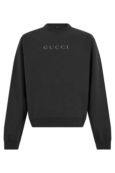 Gucci Black Logo Knit Sweater With Minimal Design