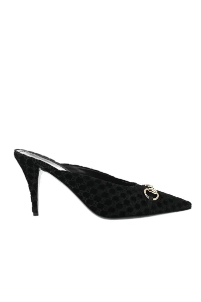 Gucci Black Logo Mules