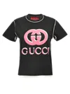 Gucci Logo Print T-shirt In Black