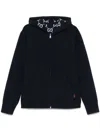Gucci Blue Reversible Jacket With Hood And Zipper In Wool Man In Black