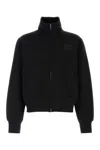 Gucci High Collar Sweatshirt Featuring Front Pockets In Black