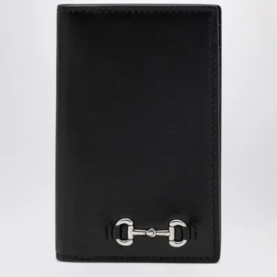 GUCCI GUCCI BLACK LONG CARDHOLDER WITH HORSEBIT MEN