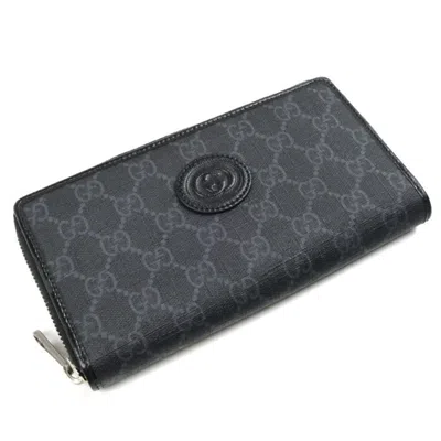 Pre-owned Gucci Black Long Wallet (bi-fold) ()