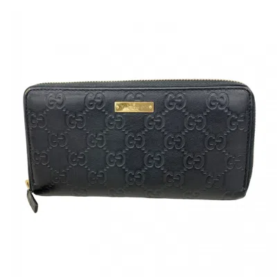 Pre-owned Gucci Black Long Wallet (bi-fold) ()
