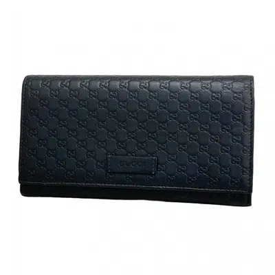 Pre-owned Gucci Black Long Wallet (bi-fold) ()