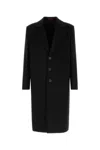 Gucci Wool Blend Coat Notch Lapel In Black