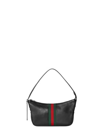 Gucci Black Lunetta Small Crossbody Bag In Brown